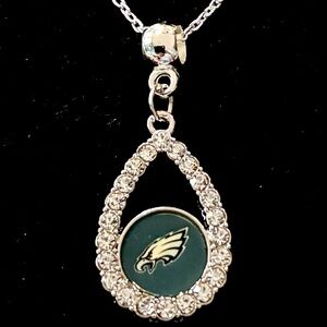 PHILADELPHIA EAGLES INSPIRED NECKLACE teardrop